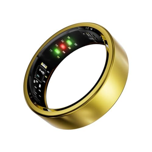 Victormont Vic Ring, Ultra-Light Titanium Smart Ring, 7-Day Battery Life, Fitness/Sleep/Stress Tracker for Women & Men, No APP Subscription Fees, IP68 Waterproof, iOS & Android Compatible (Gold, 11) - Image 1