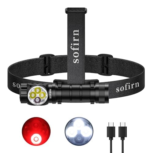 Sofirn HS43 Headlamp with Red Light, 3200 Lumen Rechargeable LED Headlamp Waterproof With Magnetic Base for Adults, Perfect for Camping, Hiking, Hunting, Long Battery Life, Adjustable Rotary Switch - Image 1