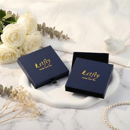 LETFLY Initial Gold Necklaces for Women, 18K Gold Plated Letter Layering Necklace Square Shaped Pendant with Adjustable Paperclip Chain for Womens Jewelry Gifts Alphabets H - Thumbnail 6