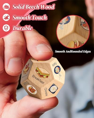 Allotall Valentines Day Gifts for Him Her,Couple Gifts for Men Women,Colorful Date Night Food Dice,Funny Gag Gifts for Boyfriend Girlfriend,Anniversary Birthday Wedding Gifts for Husband Wife - Thumbnail 5