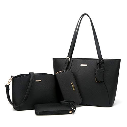 Women Fashion Handbags Wallet Tote Bag Shoulder Bag Top Handle Satchel Purse Set 4pcs - Image 1