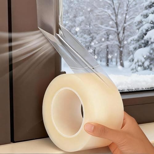 Dstorelhp 2Inch x 131FT Weather Stripping Tape, Transparent Window AC Insulation Tape, Window Air Conditioner Insulation - Image 1