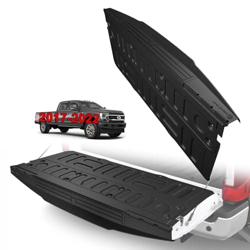 TripleAliners Truck Mat Compatible with 2017-2022 Ford Super Duty F250/F350/F450 Accessories, Tailgate Mat Custom Fit All Weather Protection Pickup Liner, w/Tailgate Cap Protector - Image 1