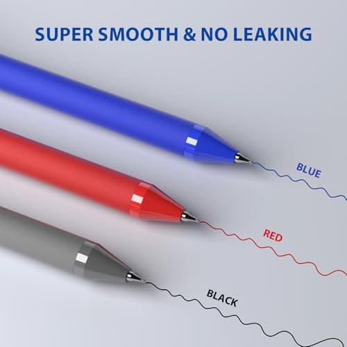 inkipen 24 Pcs Gel Pens,Black ink Pens,(0.7 mm) Fine Point Pen,Retractable Smooth Writing Pens for Journal,School Office Supplies - Thumbnail 4