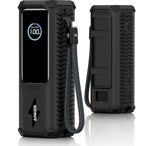 YWXTW Silicone Case For Anker 25000mAh Power Bank - Shockproof Drop-Resistant, Built-In Cable Storage | Non-Slip Grip, Hidden Dust Plug Full-Wrap Protective Cover For Anker Power Bank 165w Accessories - Image 1