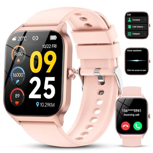 CASCHO Smart Watches for Women, 1.85" HD Smartwatch with 120+ Sports Modes/Heart Rate/Sleep Monitor, IP68 Waterproof Fitness Tracker with Bluetooth Calling/Music Control for Android iOS - Image 1