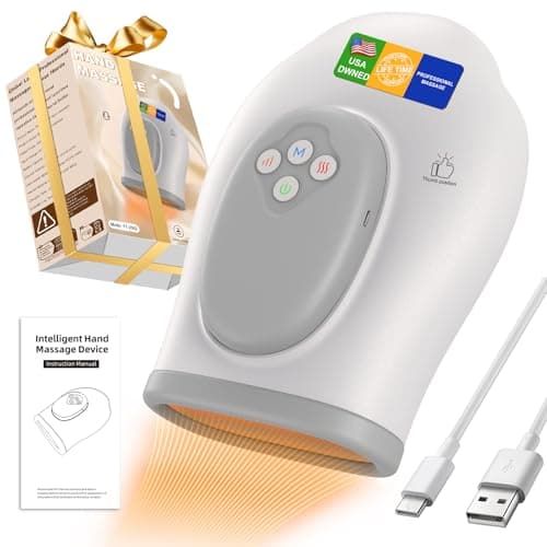 VqVozSua Full Hand Massager with Heat and Compression for Arthritis and Carpal Tunnel, Adjustable Hand Massage、 Temperatures、 Compression Models, Blood Circulation Pain Therapy Relax Relief Glove Gift - Image 1