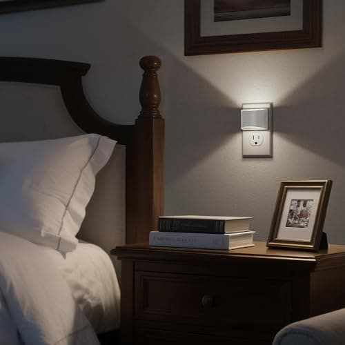 DORESshop LED Night Light[2 Pack], Night Lights Plug into Wall, 3 Level Brightness Adjustable Plug in Night Light, Dusk to Dawn Sensor Nightlights for Adults,Bedroom,Bathroom,Hallway,5000K White Cover - Thumbnail 3