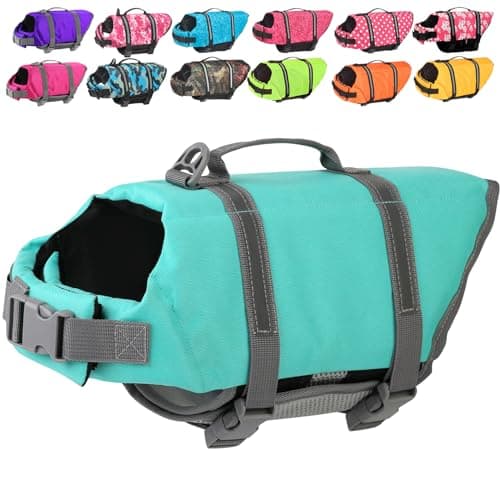 Doglay Dog Life Jacket, Dog Life Vest for Swimming Boating, Adjustable Puppy Life Jacket with Reflective Stripes, Superior Buoyancy Dog Swimming Vest for Small Medium and Large Dogs - Image 1