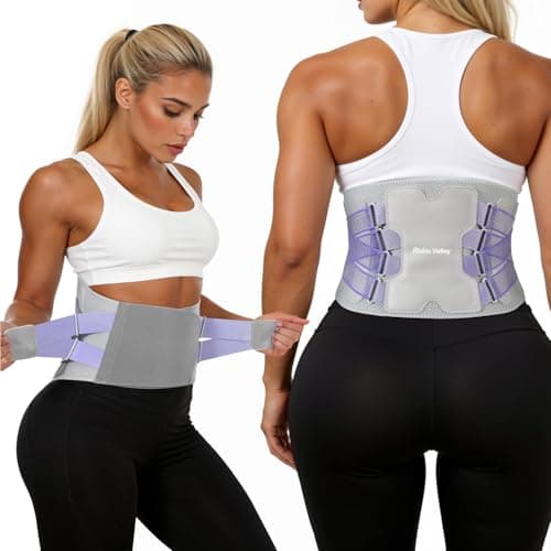 Back Brace for Women, Support Brace for Lower Back Pain Relief, Adjustable Lumbar Support Belt with Lumbar Pad, Ergonomic Breathable Immediate Relief Brace for Herniated Disc Sciatica Scoliosis,M - Image 1