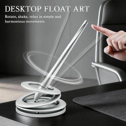 Ovatt Hoverpen Interstellar - Space Silver, Ballpoint Pen, Unique Conversational Starter, Premium Futuristic Design, Precision Flow Ink, Schmidt Ballpoint Cartridges (Silver) - Thumbnail 2