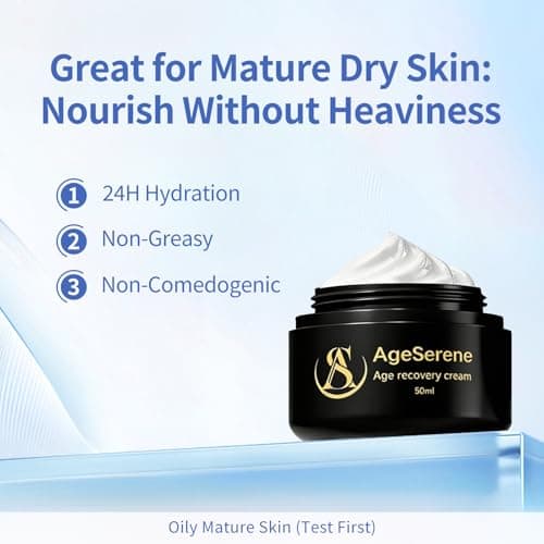AgeSerene Anti-Aging Night Cream for Face, with Peptides & Pro-Xylane, Wrinkle Cream for Women & Men, Collagen Face Moisturizer, Skin Firming Cream for Aging Skin, Hypoallergenic, 1.7 fl oz - Thumbnail 6