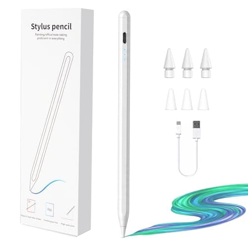 Stylus Pen for iPad 2018-2025, 3X Faster Charge（13 Mins） Tilt Sensitivity & Palm Rejection iPad Pen Compatible with 6th-11th Apple iPad Pro 11"/12.9"/M4, iPad Air 3/4/5/M2/M3, iPad mini 5/6 Gen - Image 1