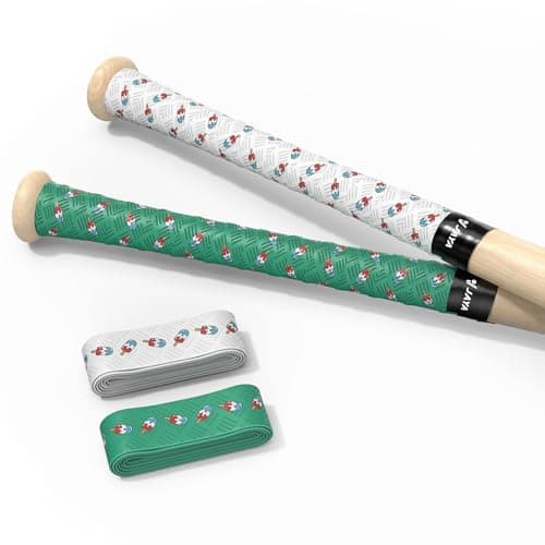 JAYA Bat Grip Tape, 2-Pack Mixed Colors, 1.1mm PU Bat Wrap with Full Adhesive Backing, Non-Slip Sweat-Wicking & Breathable Handle Grip for Baseball/Softball/Cricket Bats, 1100 x 27mm - Image 1