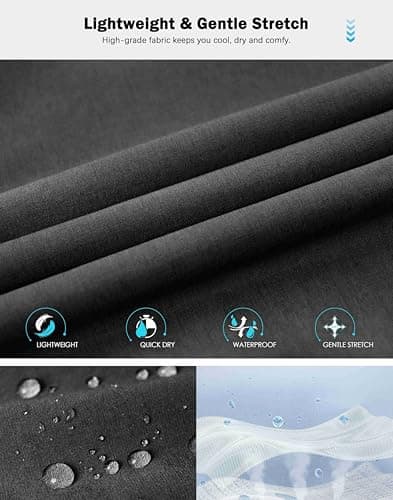 G Gradual Mens Golf Pants Stretch Dress Casual Pants 30"/32"/34" Lightweight Work Travel Slacks for Men with 4 Pockets(Black,L32.W34) - Thumbnail 5