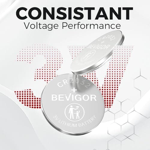 BEVIGOR 2032 Battery Compatible with AirTag CR2032 Lithium 3V Coin Battery for Child Safety, Suitable for Key Fobs, Smart Sensors, Scales, Candles and More (CR2032-16P) - Thumbnail 2