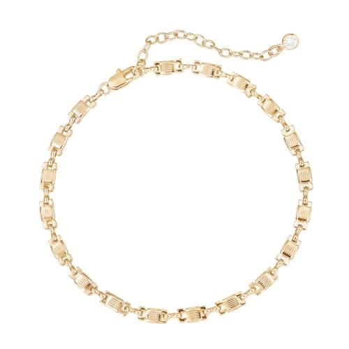 LOYATA Anklet Bracelet 14K Gold Plated Dainty Anklet Chain Waterproof Gold Chain Anklet for Women Cuban Beach Anklet Jewelry Gifts for Women - Image 1