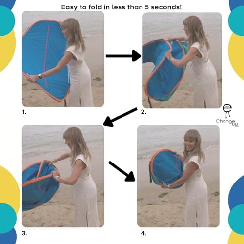 Change Up Kids Pop-Up Changing Tent 55inch – Adventure Portable Privacy Pod for Kids | Lightweight, Easy-Fold Changing Room for Beach, Dance, Travel and Outdoor - Thumbnail 6