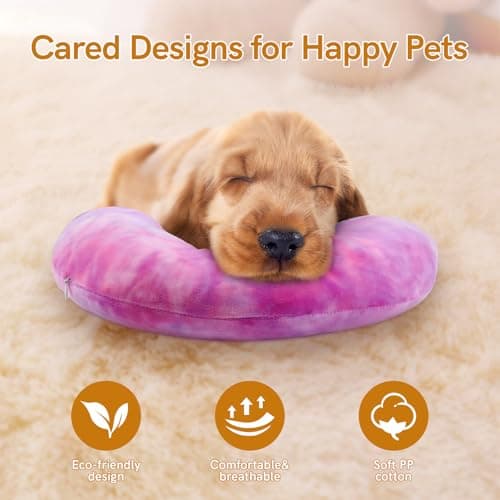 SyChien Dog Neck Pillow, Dog Cat Calming Pillow Soft, Fluffy Cozy Pet Body Pillow,Anxiety Relief Pillow for Joint Relief Sleeping Improve - Thumbnail 3