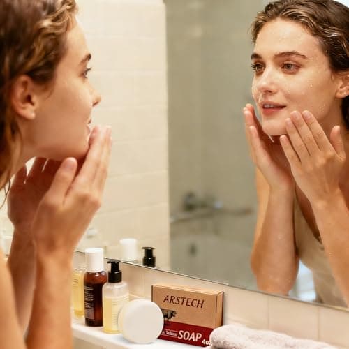 Beef Tallow Soap Bar, Natural Grass Fed Tallow Soap, Moisturizing Face & Body Wash Great for Washing Hands, Face, Hair, Bathing, Bath Soap for Adults, Gentle Formula, from Inner Mongolia Grassland - Thumbnail 5