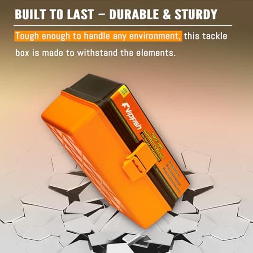 Vipfish 448-Pcs Fishing Lures Kit – Complete 3-Layer Tackle Box Set with Hooks, Weights, Bobbers, Pliers, Rigs, Leaders, Fluorocarbon Line, Accessories & More for Kids Fishing Gear (Orange) - Thumbnail 6