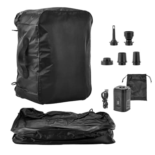 Keaber Travel Vacuum Bag with Pump,Reusable Airless Vacuum Bag for Travel Luggage, Space Saver Vacuum Storage Bags Sealer for Clothing (1-Pack,Black,USB Electric Pump) - Image 1