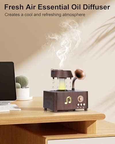 Kaaeiccr Essential Oil Diffuser, Humidifiers For Bedroom, 250ml Cool Mist Rain Diffuser, 7 Colors LED Ambient Light & Auto Shut-Off When Water Runs Out, for Office, Study Room, Yoga, Relaxation & Home - Thumbnail 5