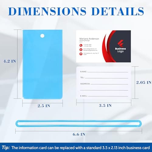 10 Pack Luggage Tags for Suitcases, Airplane Travel Essentials for Flying, International Travel Must Haves, and Luggage Accessories by Sodsay - Thumbnail 5