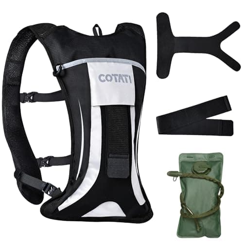 COTATI Hydration Backpack Running Vest with 2L Water Bladder,Lightweight Backpacks for Men Women Hiking Biking Cycling (Gray, Water Bladder 2L) - Image 1