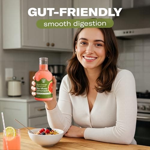 Blood Orange Rosemary Sea Moss Electrolyte Lemonade – Citrus Herbal Hydration Drink – Sea Moss & Electrolytes – 4 x 12 fl oz Bottles – Made in USA - Thumbnail 4