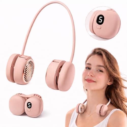 Suzii Portable Neck Fan, Hands Free Wearable Personal Fan with 5 Speeds, Rechargeable Foldable Cooling Fan, 360° Adjustable Lightweight Fan for Travel, Home, Office, Outdoor - Image 1