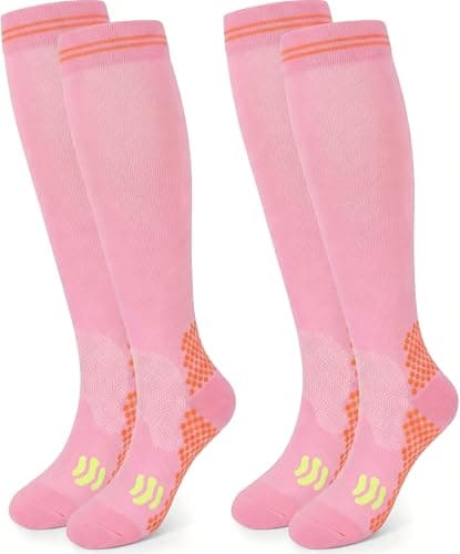 Odtmger Compression Socks (2/3 Pair) for Men and Women 20-30 mmHg Compression Stockings Circulation for Cycling Running Support Socks