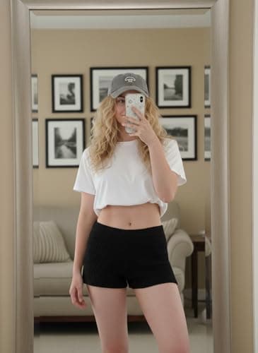 IWOLLENCE Women's Comfy Trendy Mini Shorts Crochet Low Waist Micro Shorts Sexy Club Bottoms Lounge Sleep Short Pants Black, L - Thumbnail 3