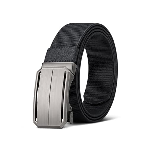 VANNANBA Stretch Ratchet Belts for Men - Elastic Nylon Belt for Work Golf Casual Pants - Image 1