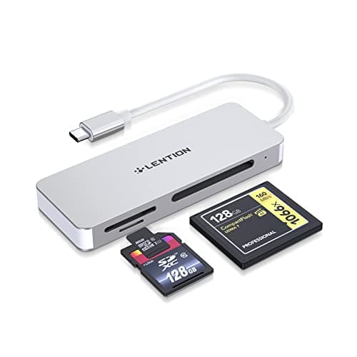 LENTION USB C to SD Card Reader for iPhone, Type C SD Card Reader, SD 3.0 Cards Adapter Compatible with iPhone 17/16/15 Pro Max, 2025-2016 MacBook Pro 13/15/16 Air, MacBook Neo Digital Camera Adapter - Image 1