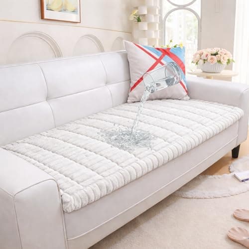 Gdmhy Waterproof Couch Cover for Dogs Washable,Non Slip Fuzzy Pet Couch Covers for 2/3 Cushion Sofa,Thick Soft Pet Friendly Dog Bed Mat for Couches and Sofas - Image 1