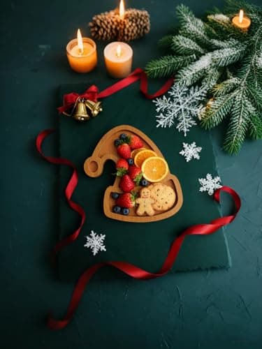 AYWVRBST Cheese Board, Fruit Candy Plate, Fruit Plate, Cutting Board (Tree) (Hat) - Thumbnail 2