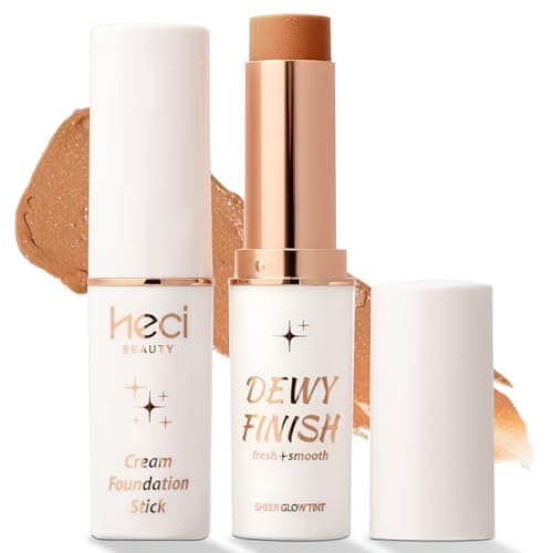 HECI BEAUTY Tinted Foundation Stick, Balm to Cream Foundation with Light to Medium Coverage, Infused with Hydrating Ingredients, Medium Dark 04, 0.25 oz - Image 1