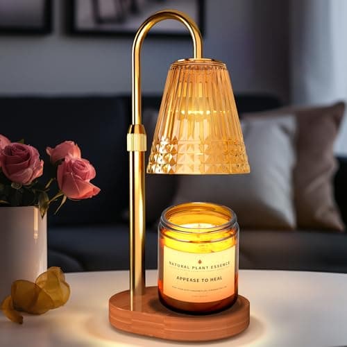 Exovyn Candle Warmer Lamp with Timer & Adjustable Height, Dimmable Light, Elegant Gifts for Women mom, Electric Wax Warmer for Scented Jar Candles, New Home Décor & Housewarming Gifts - Image 1