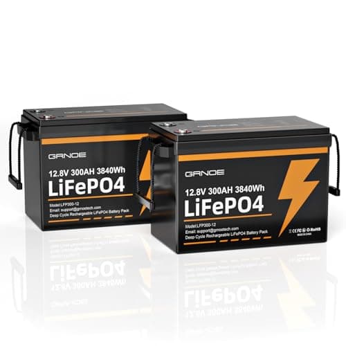 12v 300ah lifepo4 battery 2 Pack,Built-in 200A BMS, Low-Temp Protection,Up to 15000+ Deep Cycles,10-Year Life,Lithium Battery 3840Wh Power Output,Perfect for Solar Energy Storage,Backup Power,Camping - Image 1