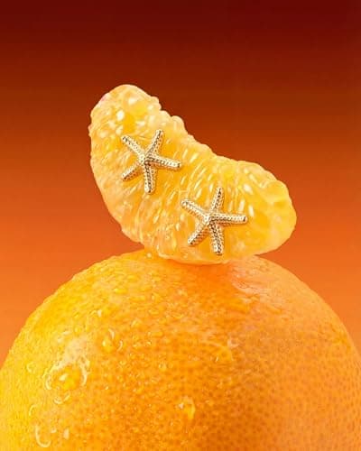 MUMREUES Gold Earrings for Women Trendy 14K Gold Plated Small Starfish Stud Earrings Dainty Lightweight Minimalist Simple Hypoallergenic Earrings Jewelry Gifts for Her - Thumbnail 5