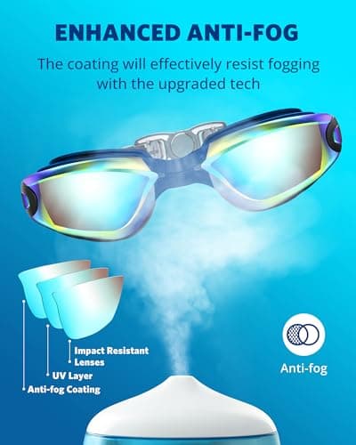 Aegend Swim Goggles, Swimming Goggles No Leaking Full Protection Adult Men Women Youth - Thumbnail 4