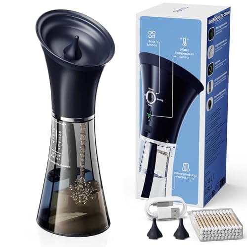 KAUGIC Upgraded Ear Wax Removal with One-Piece Waste Tank, Safe Cleaner with Water Temperature Sensor, Effective Ear Irrigation Kit, IPX7, FSA-HSA-Eligible, Semi-Transparent - Image 1