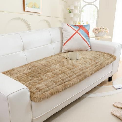 Gdmhy Couch Cover for Dogs Washable,Non-Slip Fuzzy Durable Couch Covers for 3 Cushion Sofa Pet Friendly Sofa Cover,Dogs Furniture Soft Slipcovers Protector Couches Mat - Image 1
