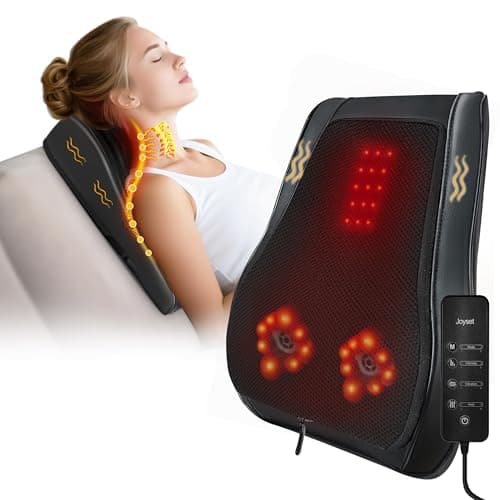Joyset Back Massager with Heat,Neck Massager for Back Pain Deep Tissue,4D Kneading Shiatsu Lower Back Massage Pillow for Neck Shoulder Legs,Gifts for Mom,Dad,Women,Men - Image 1