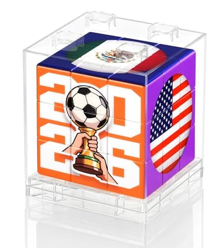 2026 World Soccer Cup Themed 3x3 Cube Puzzle, Football Sports Celebration Twist Cubes Brain Teaser Fidget Toy, Memorable Decor for Sport Fans - Image 1