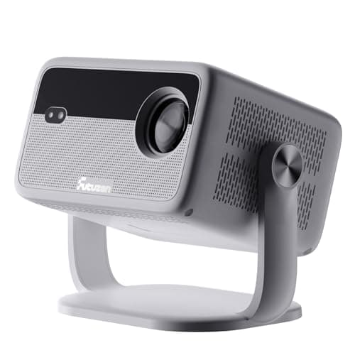 Auto Image Setup & 600 ANSI Native 1080P Projector with WiFi and Bluetooth, 4K Support 360°Adjustable Stand Ceiling Projector for Bedroom, Portable Outdoor Movie Projector for iPhone/TV Stick/HDMI/USB - Image 1