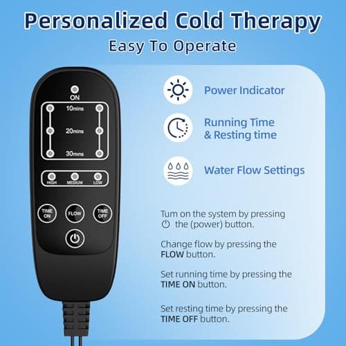 Cold Therapy Machine, Portable Ice Machine for Knee After Surgery, Programmable Knee Replacement Recovery System for Post Surgery Recovery Sports Injuries Reduce Swelling (Black) - Thumbnail 6