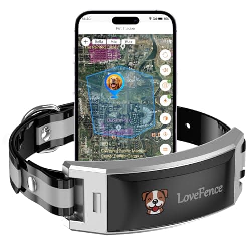 GPS Electric Dog Fence, Wireless Dog Fence, Subscription-Based System, Portable Fence for Outdoor Use, Rechargeable Waterproof Silicone Collar Adjustable for Dogs - Image 1