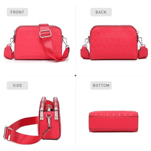 MKP COLLECTION Crossbody Bags for Women Small Shoulder Purses with Adjustable Wide Strap, Triple Zip Design, Trendy Travel Handbag for Daily Use, Cell Phone and Wallet Organizer - Thumbnail 5